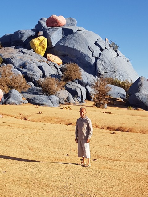 Les rochers bleus (jaunes et roses)