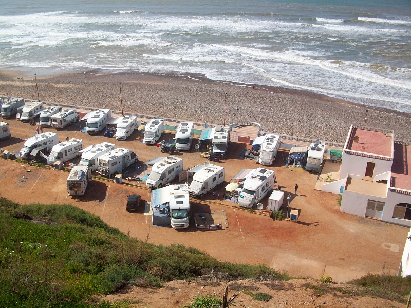 plusieurs photos des campings de Sidi ifni